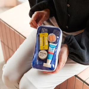 Clear Blue Small Drawer Pouch