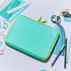 Aqua Lime Large Drawer Pouch