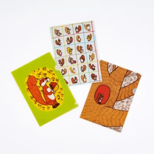 100%ORANGE Hobonichi Folder Set of 3 for A6 Size (Squirrel’s Moving Day)